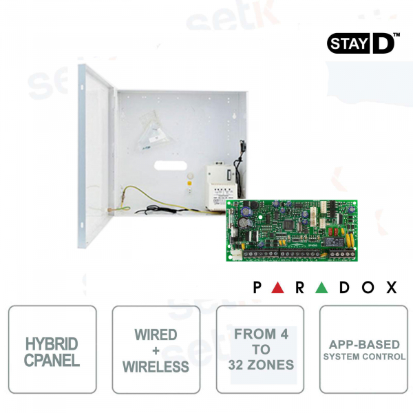 Spectra Central Alarm Paradox SP4000 Hybrid 4 Zone erweiterbar