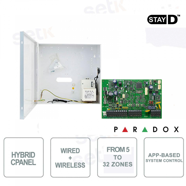 Spectra Central Alarm Paradox SP5500 Hybrid 5 zones extensible
