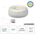 Skein of 100 meters 8-wire shielded alarm cable 6 + 2 2x0 75 6x0 22 for installation and security systems