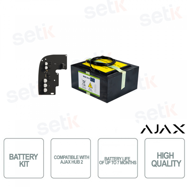 Ajax Battery Kit kompatibel mit Ajax Hub 2 - Akkulaufzeit bis zu 7 Monaten