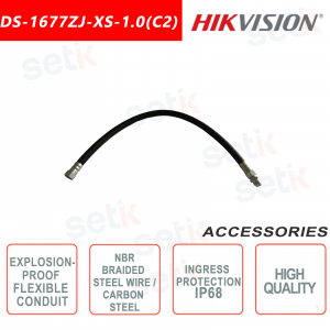 Conducto flexible ignífugo en acero trenzado al carbono - Hikvision