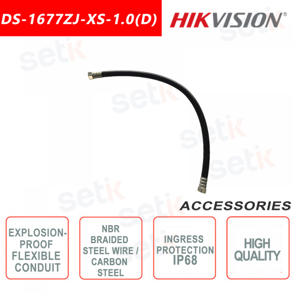 Flexible flameproof duct in carbon braided steel - Hikvision