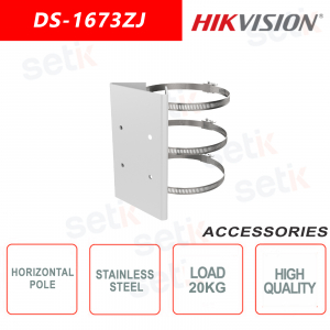 Soporte de montaje en poste horizontal para cámaras de acero inoxidable - Hikvision