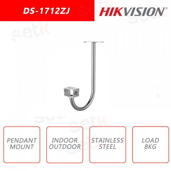 Pendant mount for bullet cameras - HIKVISION in stainless steel