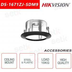 Indoor steel and plastic ceiling mount for cameras - Hikvision