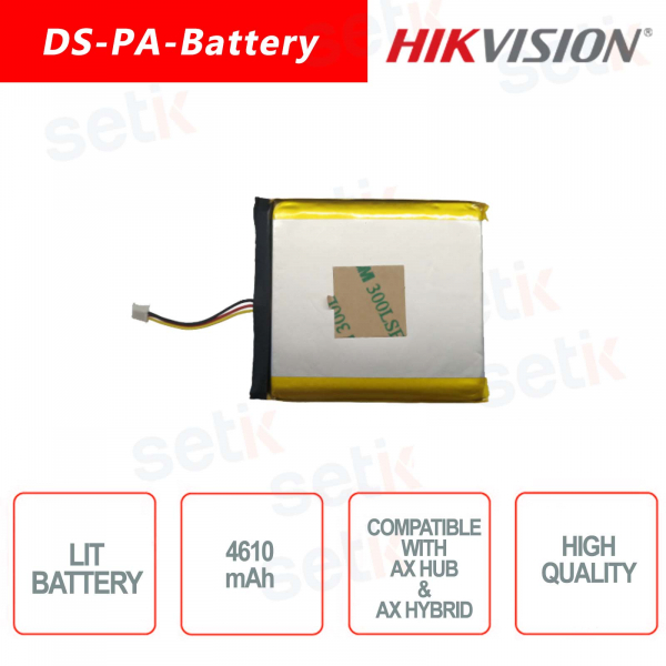 Batterie au lithium pour systèmes d'alarme Hikvision