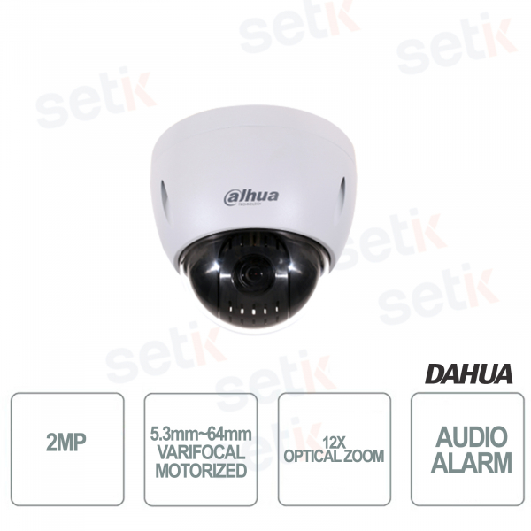 Dahua Dome PTZ 2MP Caméra IP PoE Alarme Audio - D
