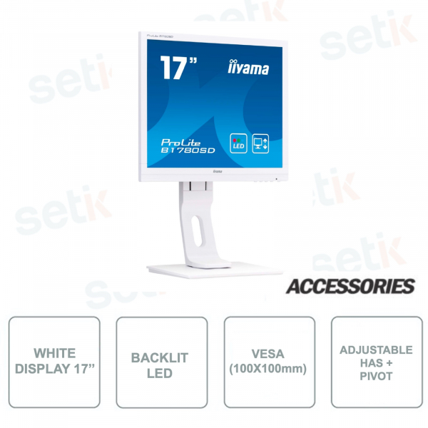 17 Inch Monitor IIYAMA ProLite B1780SD-W1 - LED Backlight 1280x1024 5: 4 - White Color