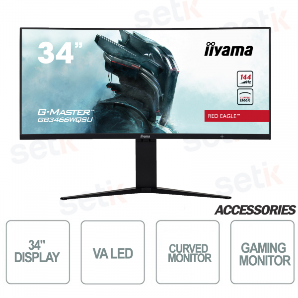 Gebogener Monitor Red Eagle Gaming 34 "WQSU G-Master - IIYAMA