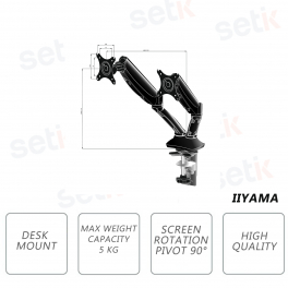 Desktop stand for flat screens with double spring arm - IIYAMA