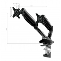 Desktop stand for flat screens with double spring arm - IIYAMA