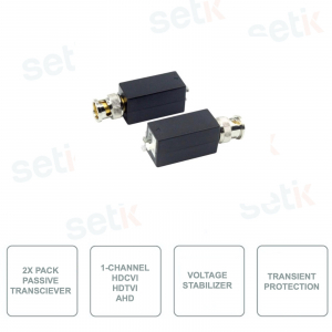 Pack da 2 Trasmettitori Passivi HYUNDAI HYU-160 - 1 Canale Video - HDCVI - HDTVI - AHD
