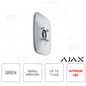 Ajax StreetSiren DoubleDeck Jeweller Black Wireless Outdoor and Indoor Siren with 113 dB Alarm and Anti-Sabotage Protection