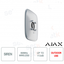 38180.61.WH1 - Sirène d'alarme externe sans fil Ajax 868MHz