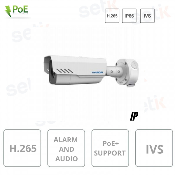 HYU-439 IP66 PoE Caméra Bullet de Surveillance Vidéo IP Thermique + Audio bidirectionnel - Hyundai Security