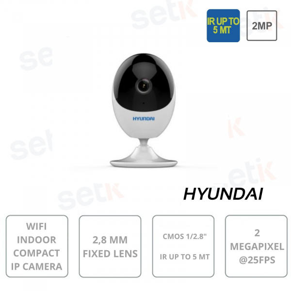 Compact IP Indoor Wifi Surveillance Camera, IR 5M, Two Way Audio, 2MP HYU-432N - Hyundai