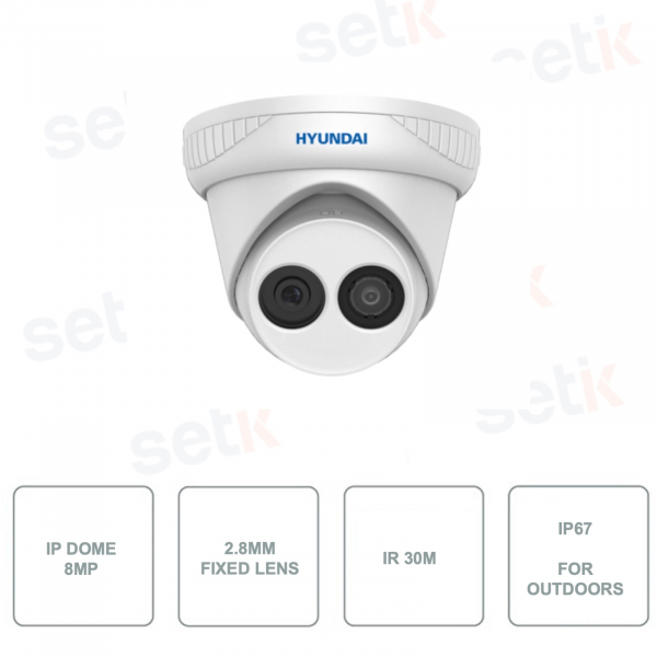 HYUNDAI camera - HYU-425 - IP Dome - IR up to 30m - Outdoor - 2.8mm fixed lens - CMOS 1 / 2.5