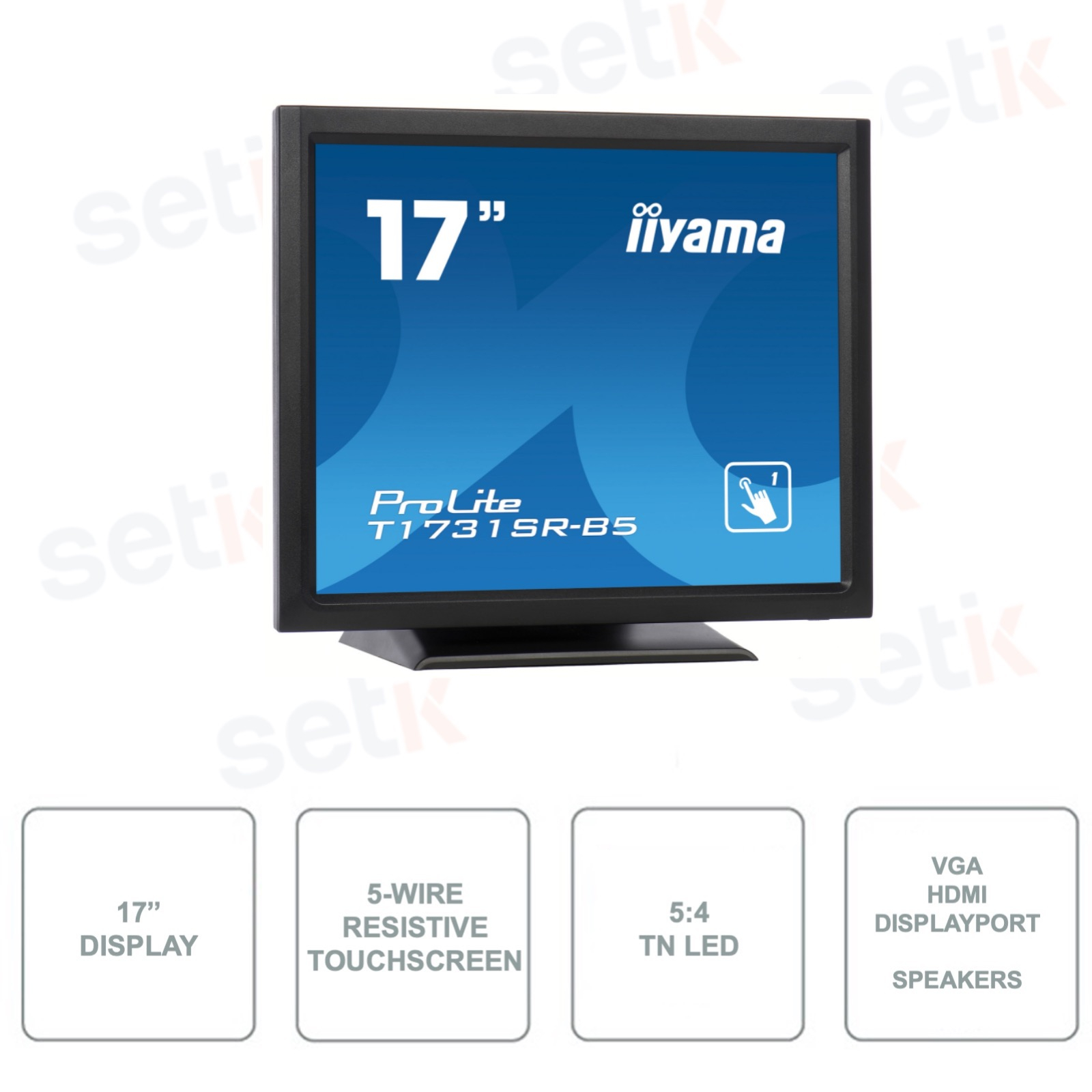 T1731SR-B5 - IIYAMA - T1731SR-W5 - 17 Inch Monitor - Resistive