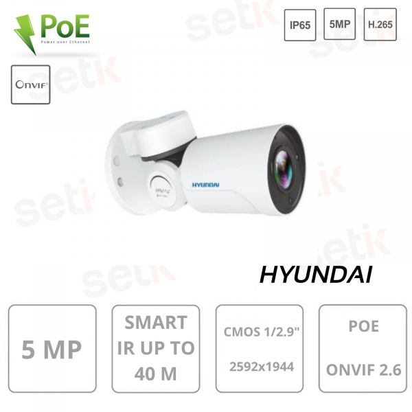 Cámara Bullet PTZ de 5 MP con IR para exteriores de 30/40 M - HYU-453 - Hyundai