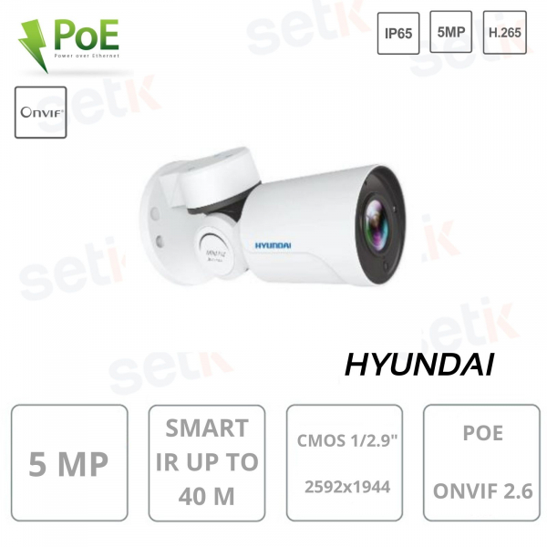 Caméra Bullet PTZ 5 MP avec IR extérieur 30/40 M - HYU-453 - Hyundai
