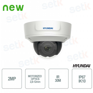 2MP IR 30M IP Fixed Dome Outdoor Camera - Hyundai