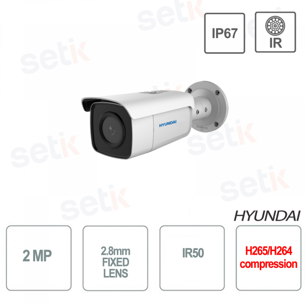 Hyundai Aisense 2MP Bullet Fixed Lens 2.8mm IP IR50