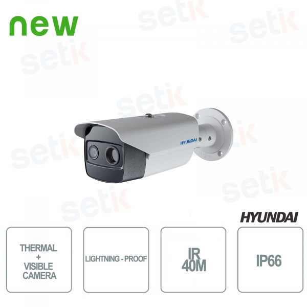 Telecamera Bullet TERMICA + VISIBILE da esterno - Hyundai