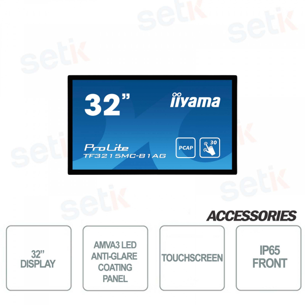 Monitor de pantalla táctil LED IIYAMA ProLite 32 '' AMVA3