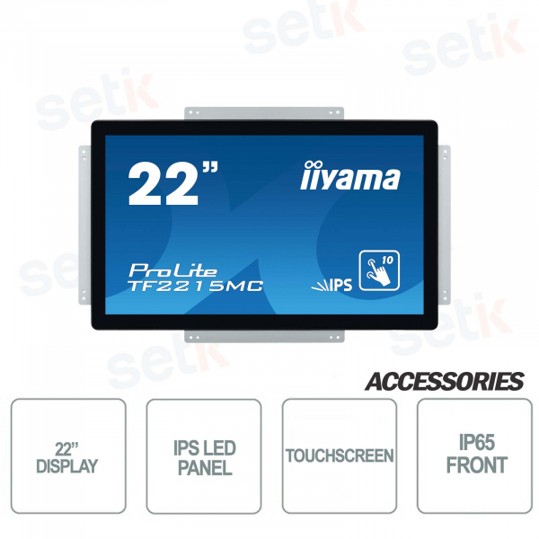 Monitor de pantalla táctil con panel LED IPS IIYAMA ProLite de 22 ''