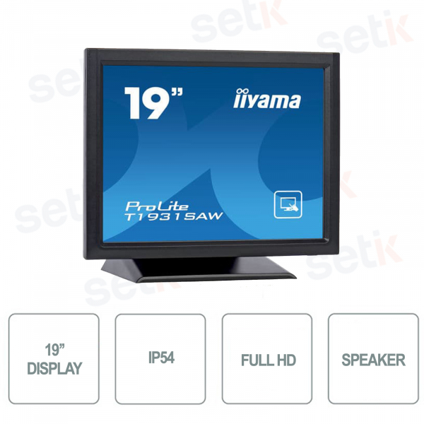 Full HD 19 Inch 5MS Speakers Touchscreen Monitor IIYAMA