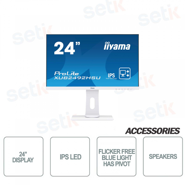 IIYAMA ProLite 24 '' IPS LED Monitor - Speakers - HAS-PIVOT