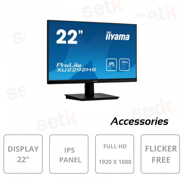 Prolite 22 Inch IPS Full HD Flicker Free Blue Light 4ms Monitor - IIYAMA
