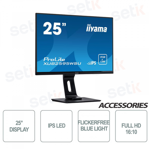 Prolite 25 Inch IPS Full HD 4ms Flicker Free Speakers Blue Light Monitor - IIYAMA