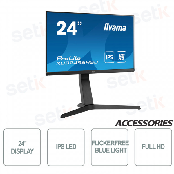 Prolite Monitor 23 Inch IPS Full HD 1ms Flicker Free Speaker Blue Light - IIYAMA