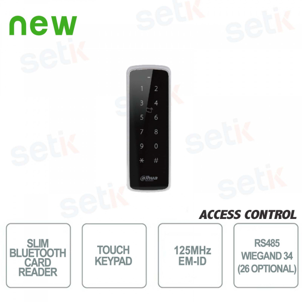 Lecteur de carte Bluetooth Dahua avec clavier Touch EM-ID