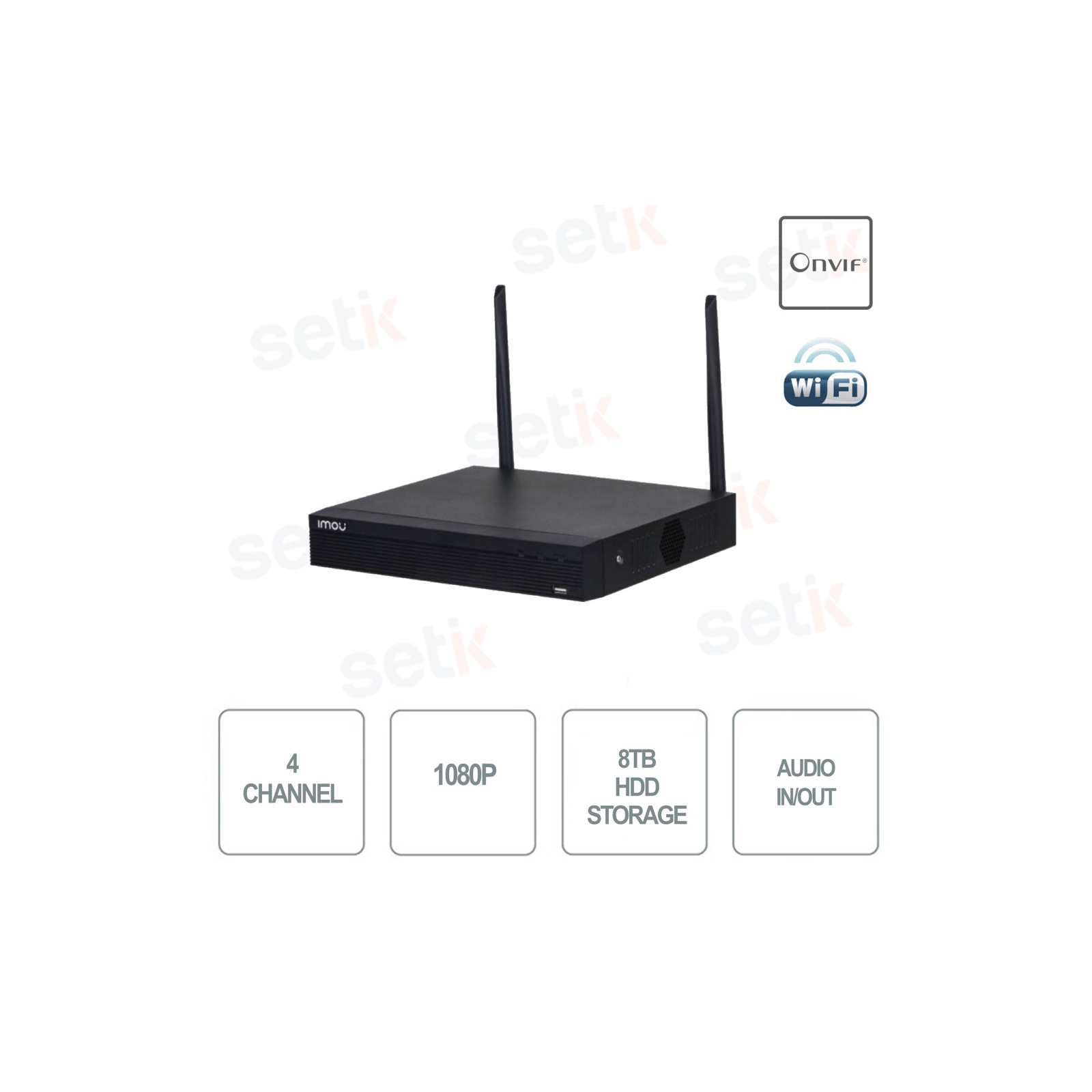 NVR Imou 8 Canali Wi-Fi - Registratore Per Videocamere, Fino 8TB HDD, HDMI/VGA, H.265 - Foto 11