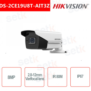 Cámara Bullet HIKVISION 8MP 4K ir 80