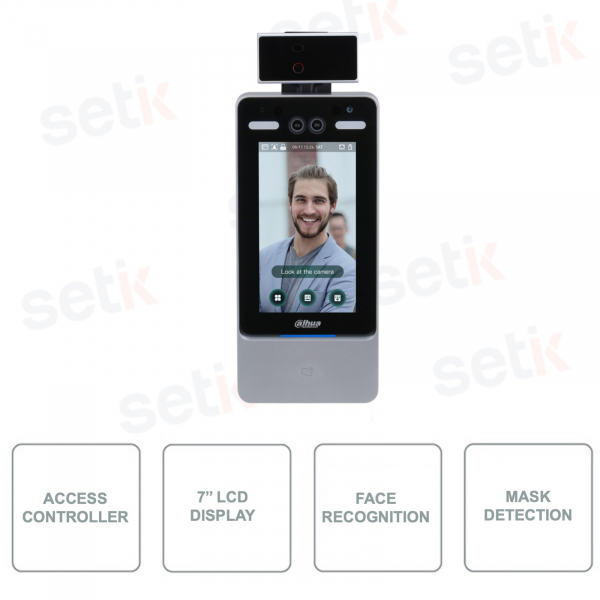 Access control terminal - Facial recognition - Body temperature measurement - Mask detection