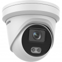 Outdoor PoE IP Camera Turret 4MP 2.8mm ColorVu Hikvision AcuSense White Led Deep Learning