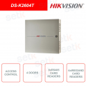 DS-K2604T - HIKVISION - Módulo de control de acceso - Interfaz RS485 - Interfaz Wiegand - Control en 4 puertas