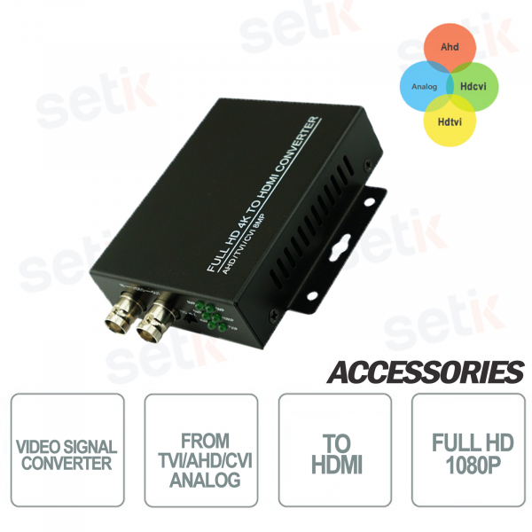 Convertitore Segnale Video Fino a 4K UHD da telecamera a HDMI - TVI/AHD/CVI/CVBS