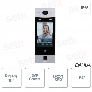 Postazione IP esterna condominiale multi famiglia 2MP display 10 pollici RFID LED IK07 IP65