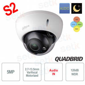 4 in 1 5MP Motorized Audio Starlight Dahua WDR S2 Camera