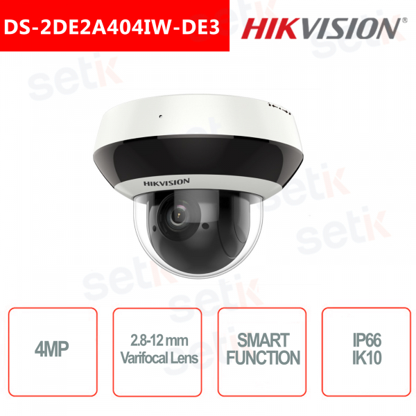 Cámara domo Hikvision 4MP 2.8-12mm Darkfighter Onvif PoE ir