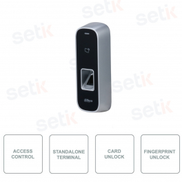 ASI1202M - Dahua - Terminale controllo Accessi - Standalone - Autenticazione tramite scheda o impronte digitali