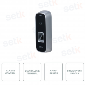 ASI1202M - Dahua - Terminale controllo Accessi - Standalone - Autenticazione tramite scheda o impronte digitali