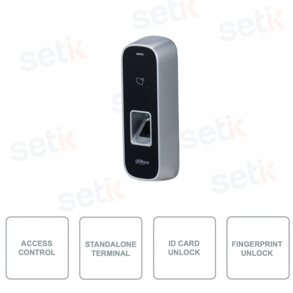 ASI1202M-D - Dahua - Terminale controllo Accessi - Standalone - Autenticazione tramite tessera o impronte digitali