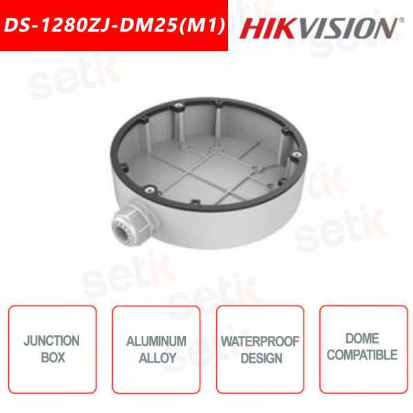 Junction box for Hikvision DS-1280ZJ-DM25 (M1) dome camera