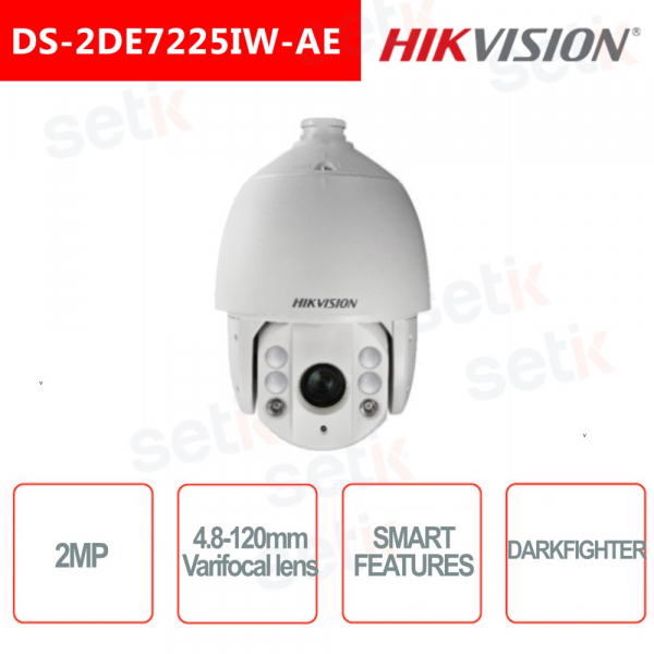 Cámara Hikvision PoE Onvif 2MP 4.8-120mm Darkfighter IP66 IK10