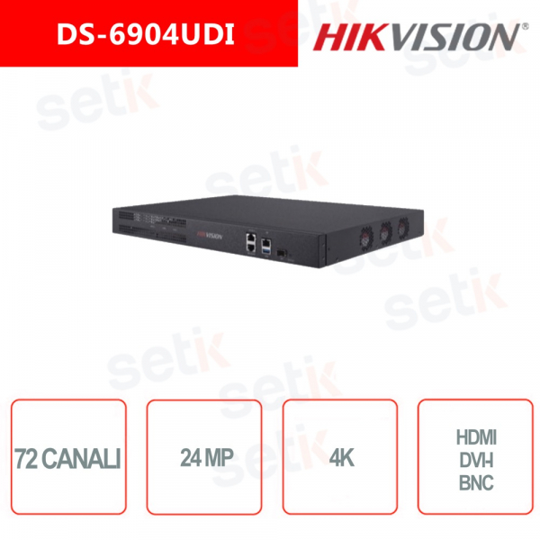 NVR Hikvision 72 channels 24MP 4K Ultra HD